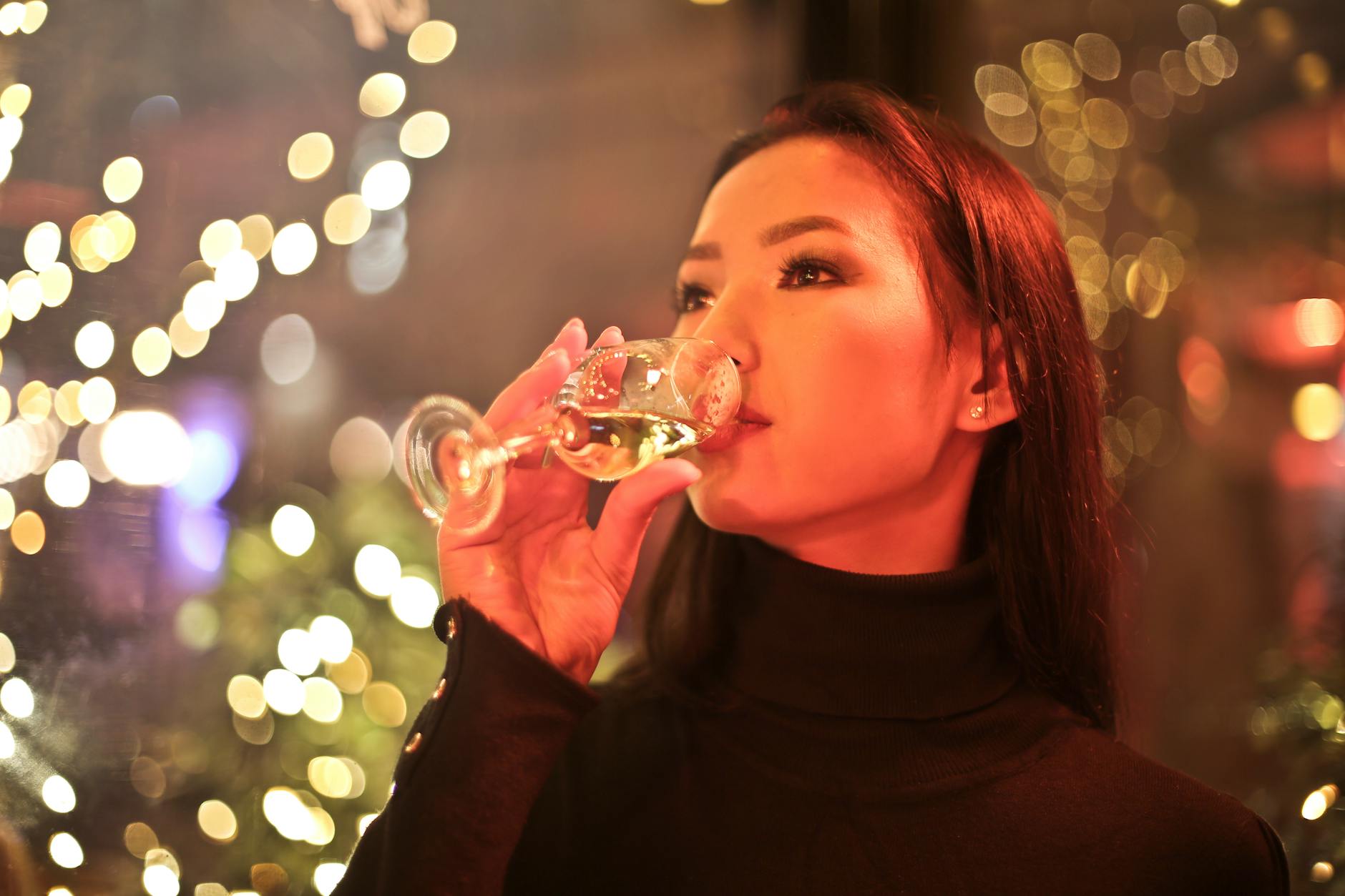 women drinking wine